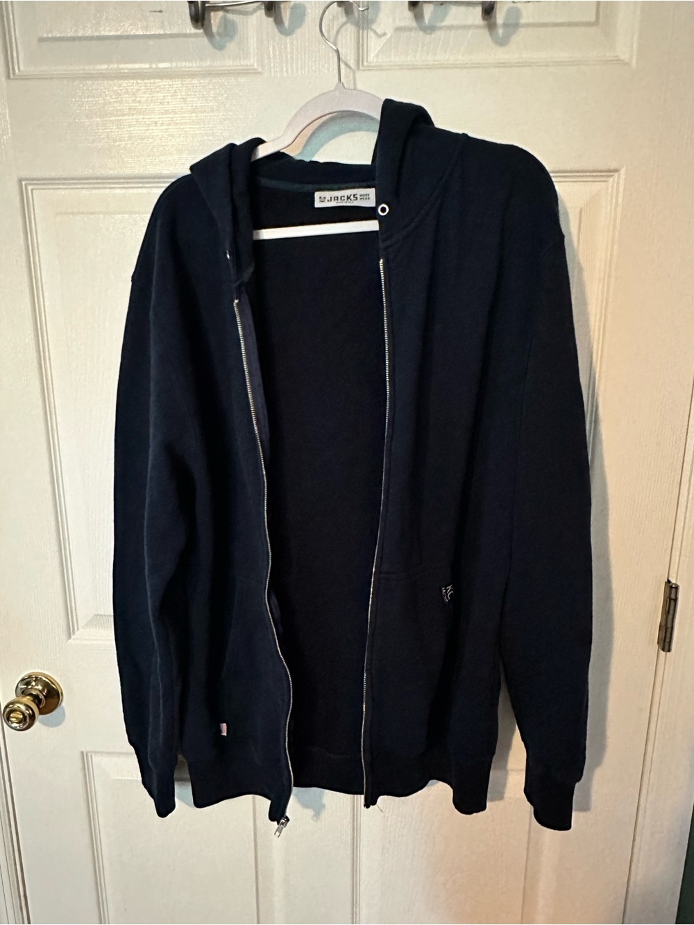 Men's Navy Zip-Up Hooded Sweater - Jack by BB Dakota
